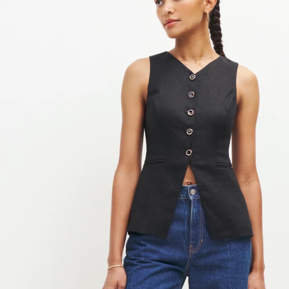 Reformation Aspen Linen Top